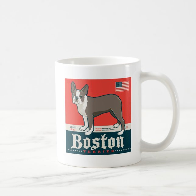 Patriotic | Boston Terrier Coffee Mug (Right)