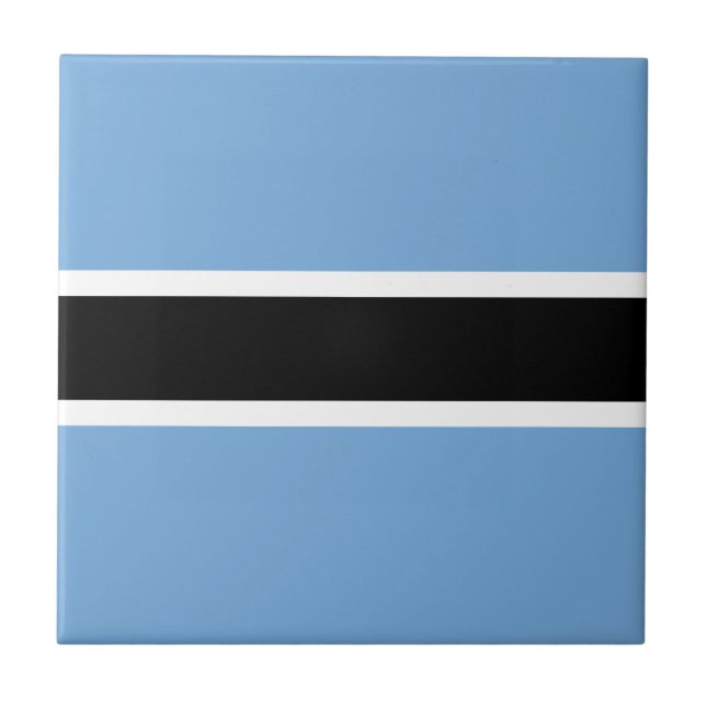 Patriotic Botswana Flag Ceramic Tile (Front)
