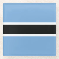 Patriotic Botswana Flag Glass Coaster