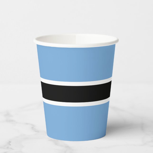 Patriotic Botswana Flag Paper Cups (Left)