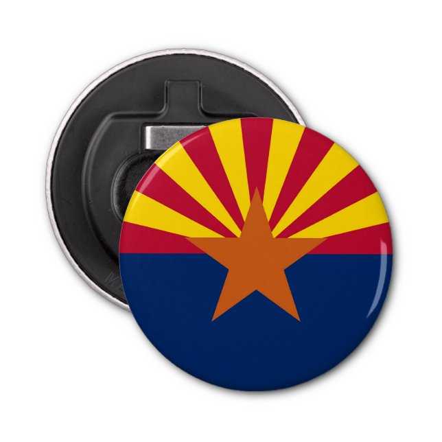 Patriotic bottle opener with Flag of Arizona (Front)