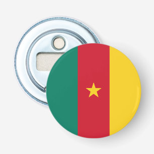 Patriotic bottle opener with Flag of Cameroon