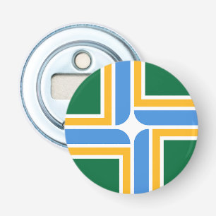 Patriotic bottle opener with Flag of Portland