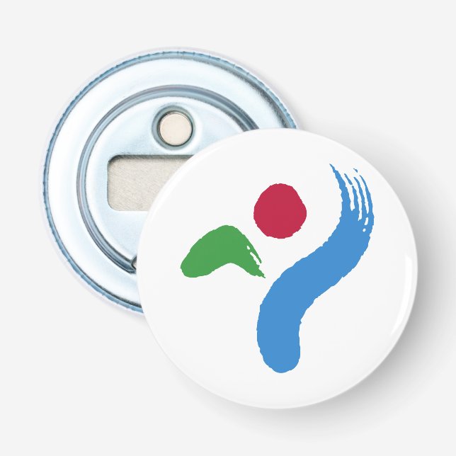 Patriotic bottle opener with Flag of Seoul (Front)