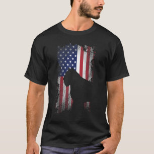 Patriotic Bouvier Des Flandres American Flag Cool  T-Shirt