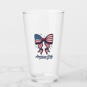 Patriotic Bow American Girly Vintage Shirt Design_ Glass