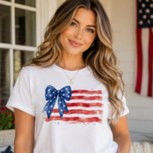 Patriotic Bow Flag Shirt