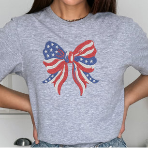 Patriotic Bow Sublimation Tri-Blend Shirt