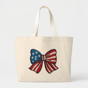 🇺🇸 Patriotic Bow Tote Bag 🎀👜✨