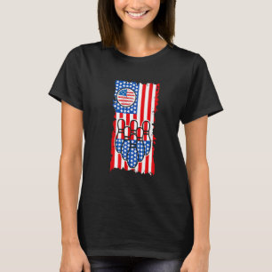 Patriotic Bowling Red White And Blue Bowler Bowlin T-Shirt