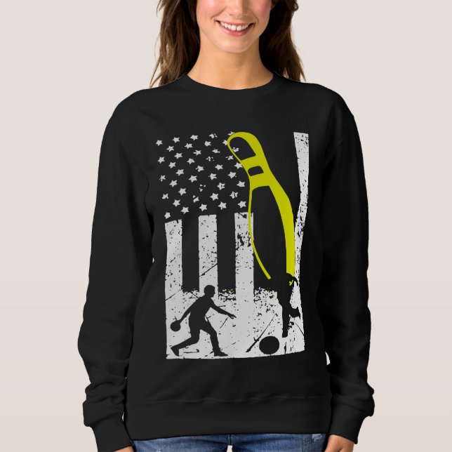 Patriotic Bowling Team Trophy Sweatshirt (Front)