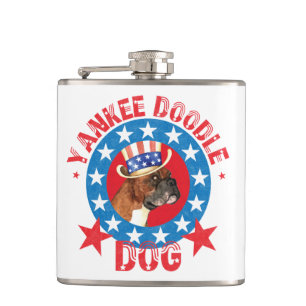 Patriotic Boxer Hip Flask