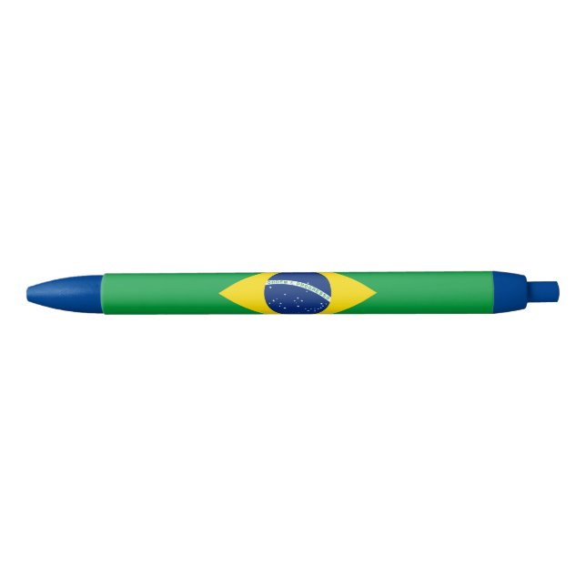 Patriotic Brazil Flag Blue Ink Pen (Front)
