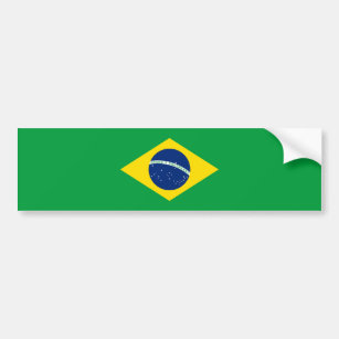 Patriotic Brazil Flag Bumper Sticker