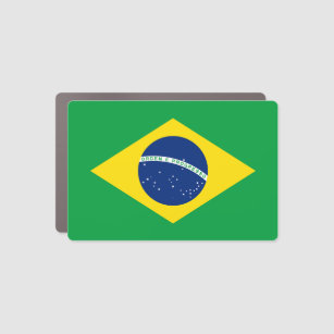 Patriotic Brazil Flag Car Magnet