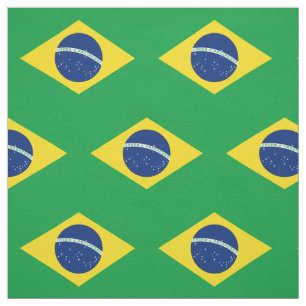 Patriotic Brazil Flag Fabric