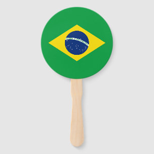 Patriotic Brazil Flag Hand Fan
