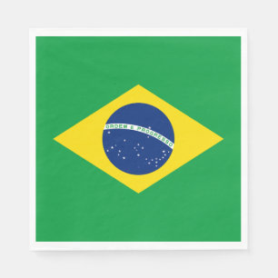 Patriotic Brazil Flag Napkin
