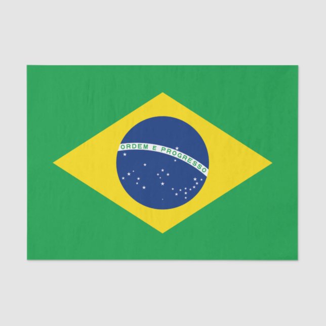 Patriotic Brazil Flag Tissue Paper (Front)