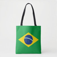 Patriotic Brazil Flag Tote Bag