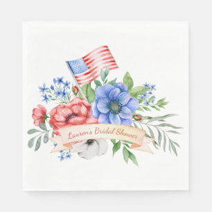 Patriotic Bridal Shower Napkins