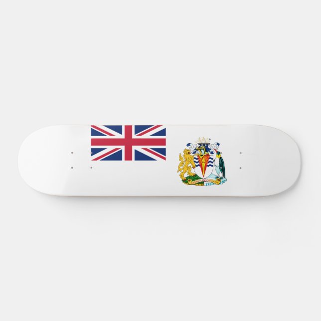 Patriotic British Antarctic Territory Flag Skateboard (Horz)