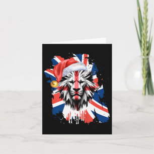 Patriotic British Christmas Uk English Flag Premiu Card