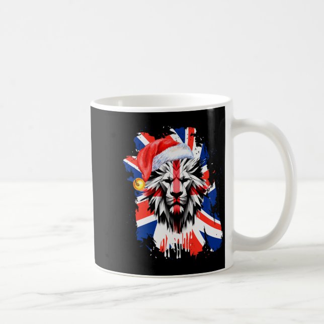 Patriotic British Christmas Uk English Flag Premiu Coffee Mug (Right)