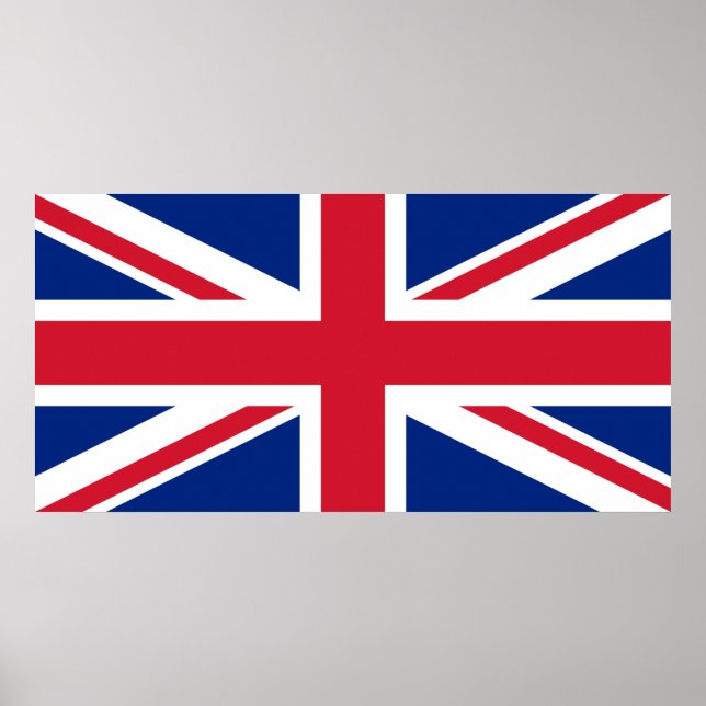 Patriotic British Union Jack Flag Poster (Front)