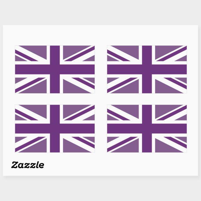 Patriotic British Union Jack Flag Rectangular Sticker (Sheet)