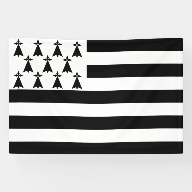 Patriotic Brittany Flag Banner (Horizontal)