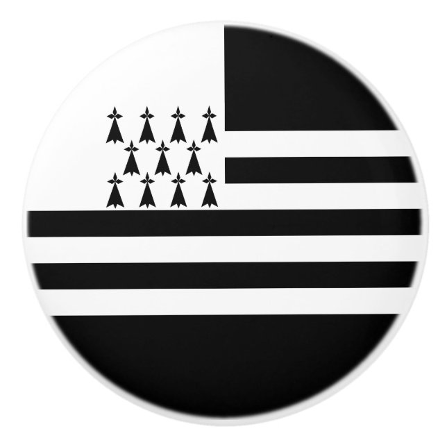 Patriotic Brittany Flag Ceramic Knob (Front)