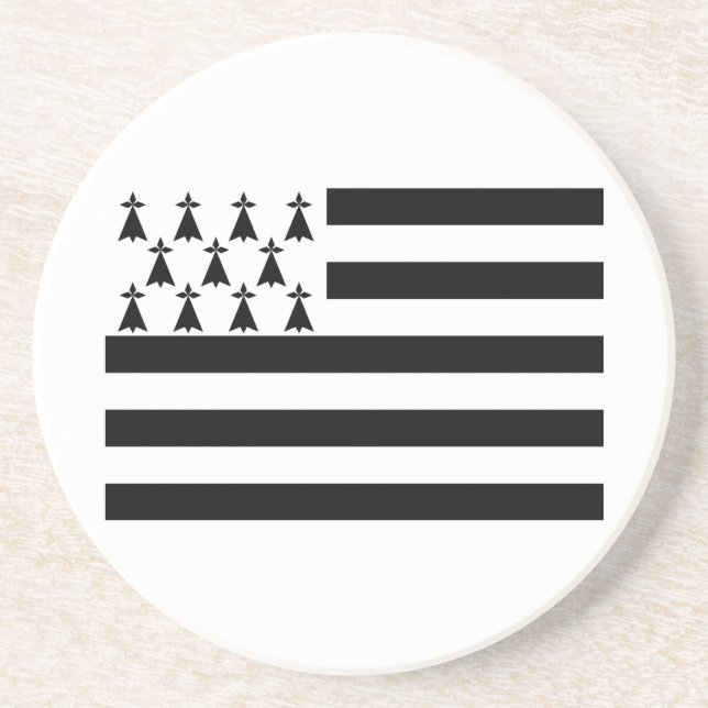 Patriotic Brittany Flag Coaster (Front)