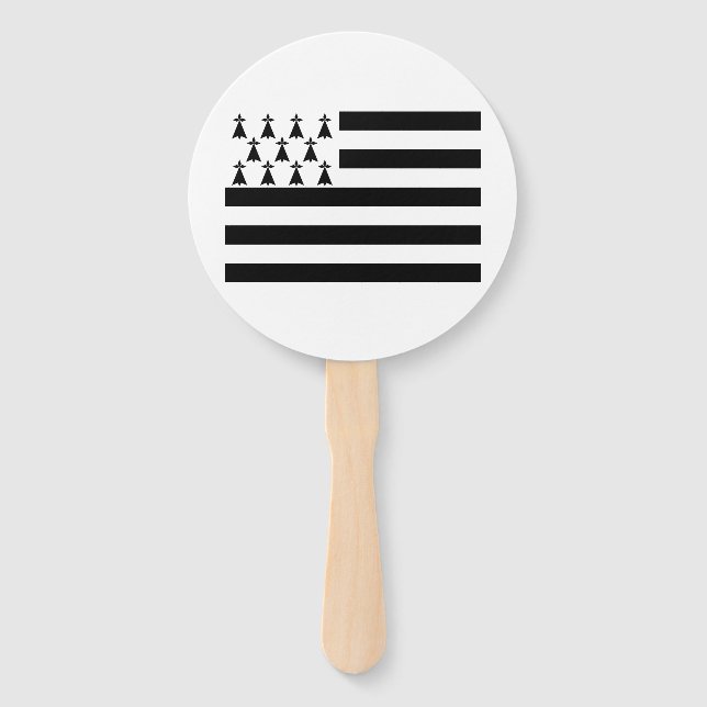 Patriotic Brittany Flag Hand Fan (Front)