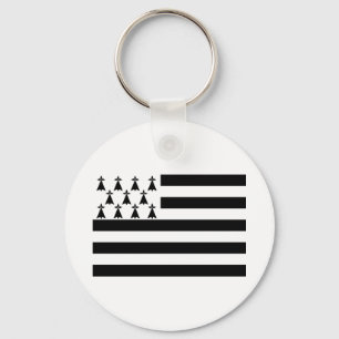 Patriotic Brittany Flag Key Ring