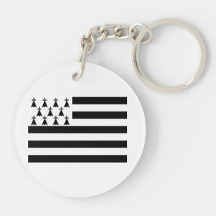 Patriotic Brittany Flag Key Ring