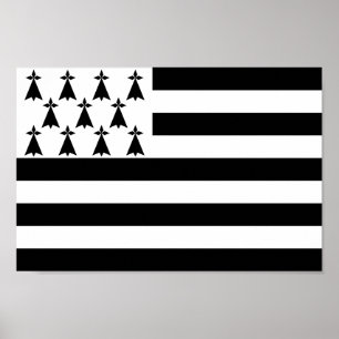 Patriotic Brittany Flag Poster