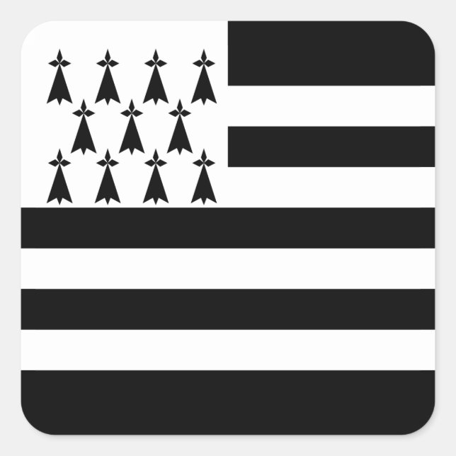 Patriotic Brittany Flag Square Sticker (Front)