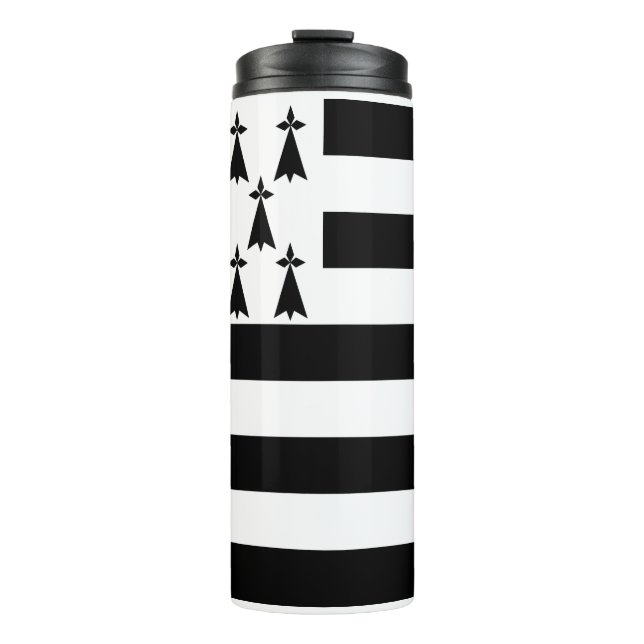 Patriotic Brittany Flag Thermal Tumbler (Front)