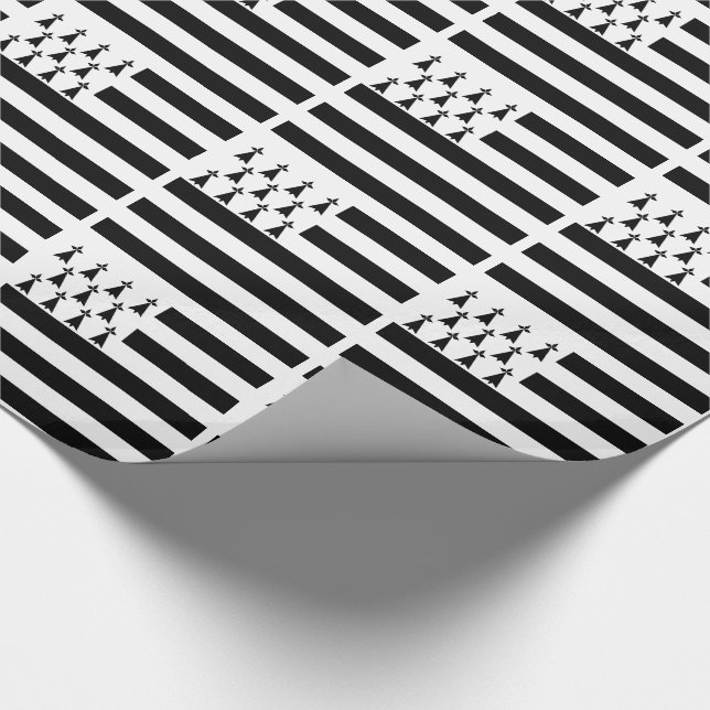 Patriotic Brittany Flag Wrapping Paper (Corner)