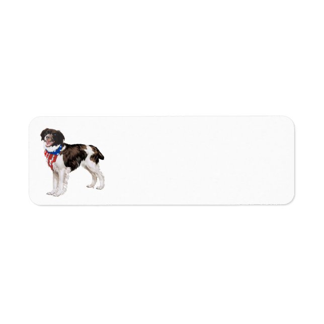 Patriotic Brittany Return Address Label (Front)