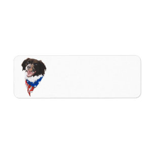 Patriotic Brittany Return Address Label