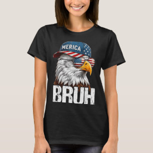 Patriotic Bro Eagle Usa Flag Funny Fourth 4th Of T-Shirt