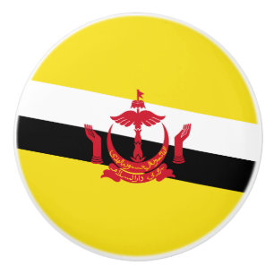 Patriotic Brunei Flag Ceramic Knob