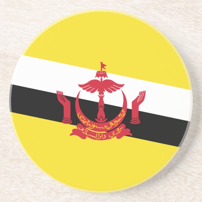 Patriotic Brunei Flag Coaster (Front)