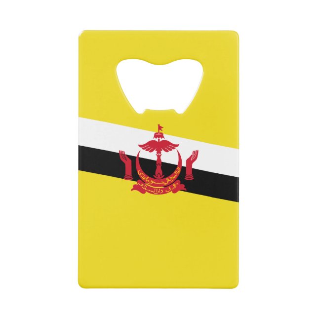 Patriotic Brunei Flag Credit Card Bottle Opener (Front)