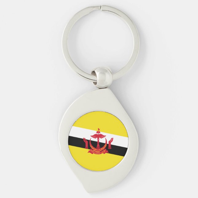 Patriotic Brunei Flag Key Ring (Front)