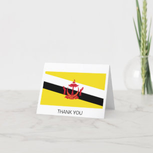 Patriotic Brunei Flag Thank You Card