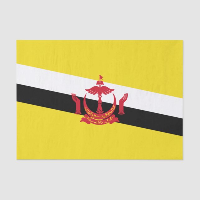 Patriotic Brunei Flag Tissue Paper (Front)