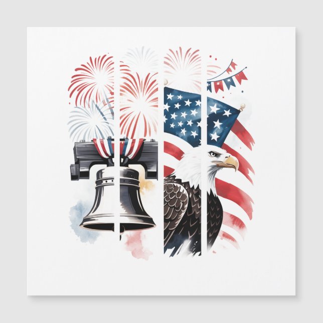 Patriotic Brushstroke – Fireworks, Flag, Eagle (Front)